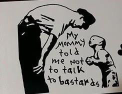 ACAB | My mommy told me not to talk to bastards | Die Cut Vinyl Sticker Decal | Blasted Rat Cheap