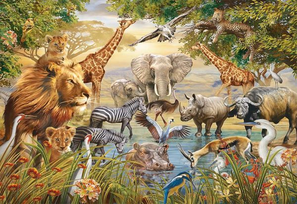 Animal Waterhole 3 - Full Drill Diamond Painting - Specially ordered for you. Delivery is approximately 4 - 6 weeks. For Discount