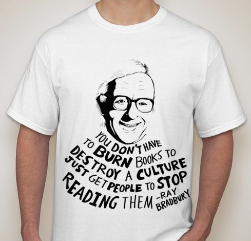 Ray Bradbury Anti Book Censorship Ban T-shirt | Blasted Rat Online Sale