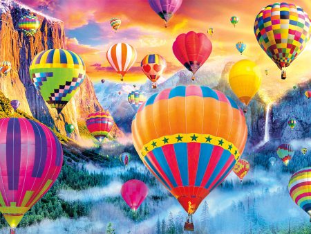 Balloons Over Mountains- Full Drill Diamond Painting - Specially ordered for you. Delivery is approximately 4 - 6 weeks. on Sale