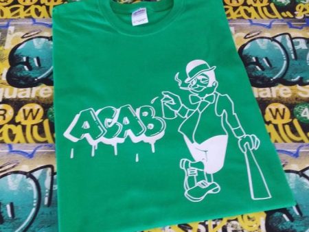 ACAB Irish Hooligan Graffiti T-shirt | Blasted Rat For Sale