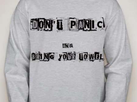 Towel Day Dont Panic And Bring Your Towel Long Sleeve T-shirt | Blasted Rat Sale