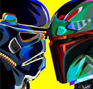 Stormrooper & Boba Fett Large Pop Art (30 X30 ) Online Hot Sale