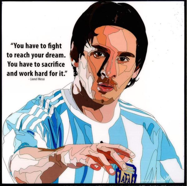 Lionel Messi: White Pop Art (10 X10 ) Online