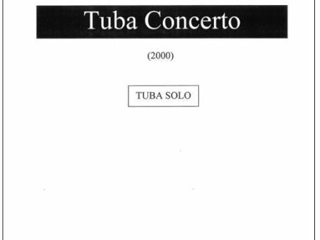 Tuba Concerto - solo tuba part Supply